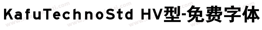 KafuTechnoStd HV型字体转换